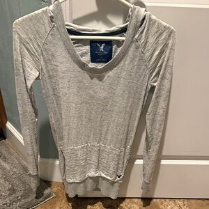 American Eagle Outfitters Light Gray Hoodie